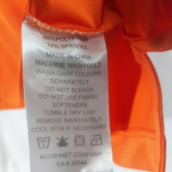 Footjoy Golf Polo Shirt Adult Medium Orange - Picture 6 of 6